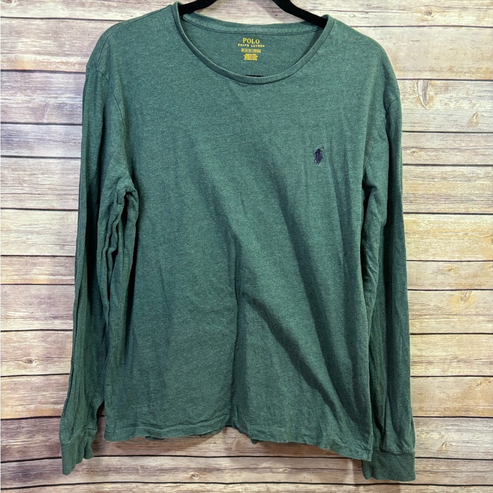 Polo Ralph Lauren Long Sleeve Green Tee Size Medium